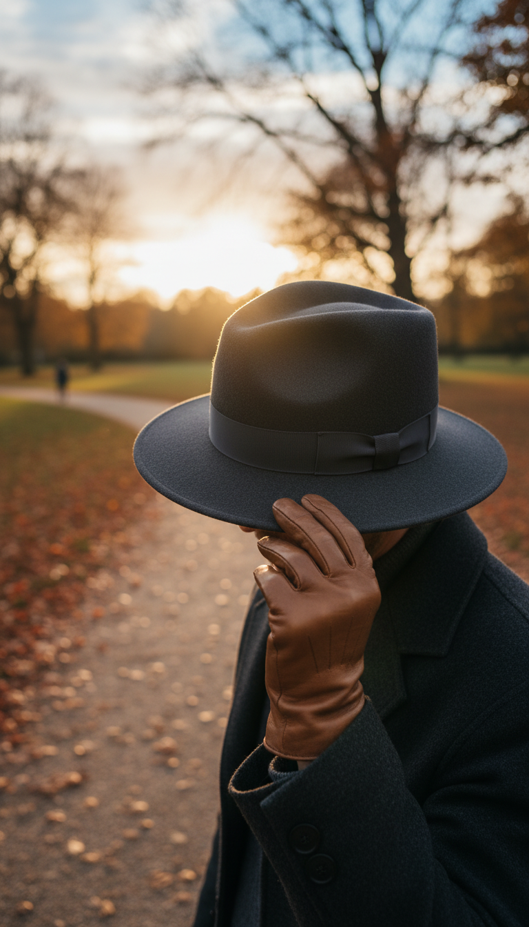Wool Fedora Hat in use