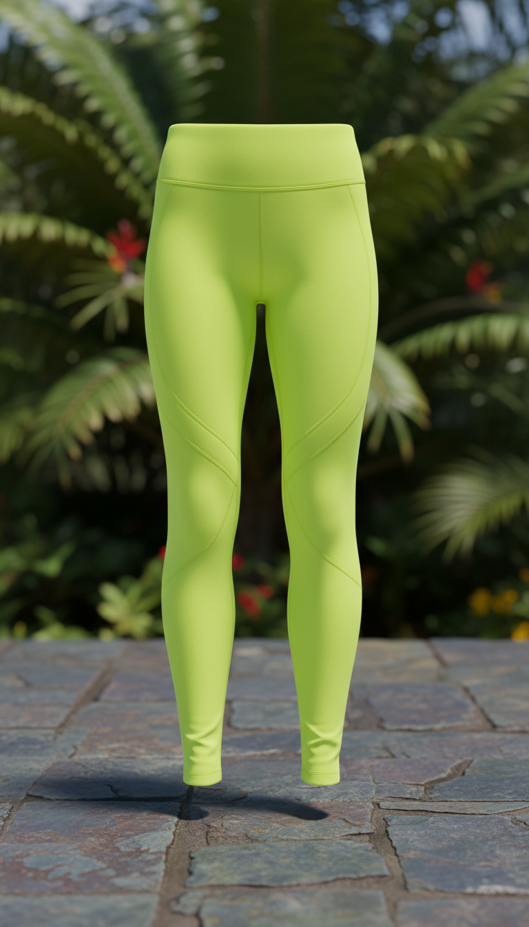 Fitted Leggings in Neon Lemon in a new setting