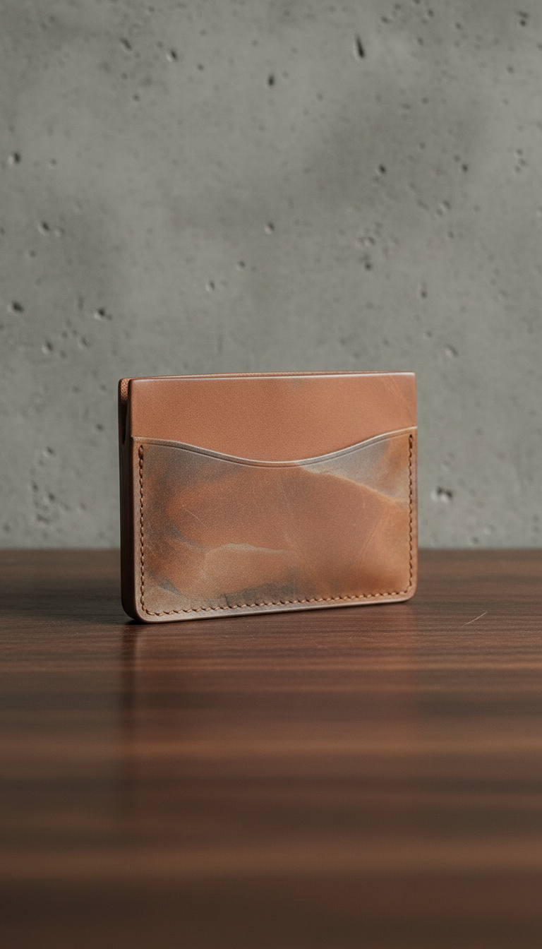 Claystone Leather Cardholder Wallet in a new setting
