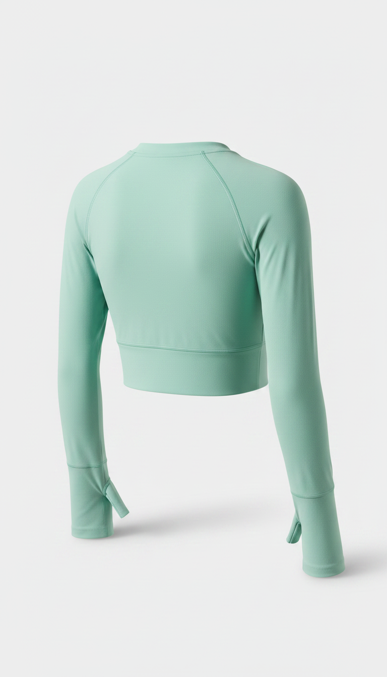 Alternate angle view of Mint Green Activewear Top
