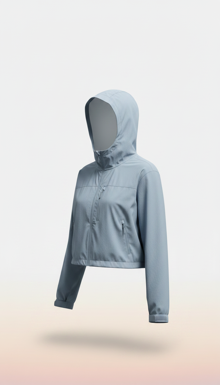 Alternate angle view of Cropped Misty Sky Jacket